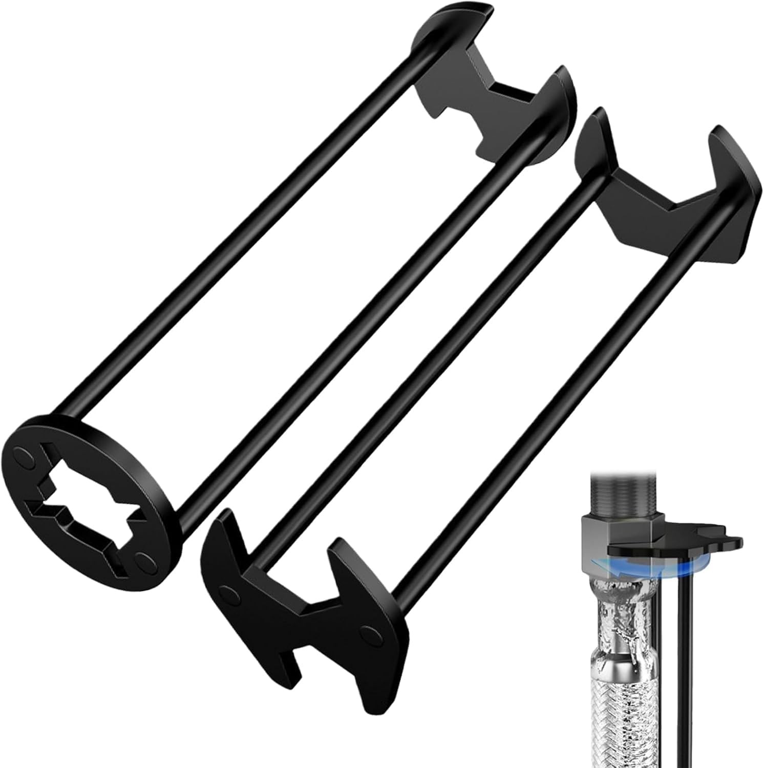 Multifunctional Sink Wrench,Universal Plumbers Tool for Tight Spaces Kitchen //