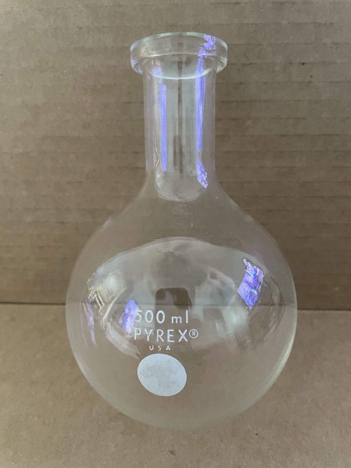 Vintage PYREX Laboratory Glass 500ml flask beaker #7