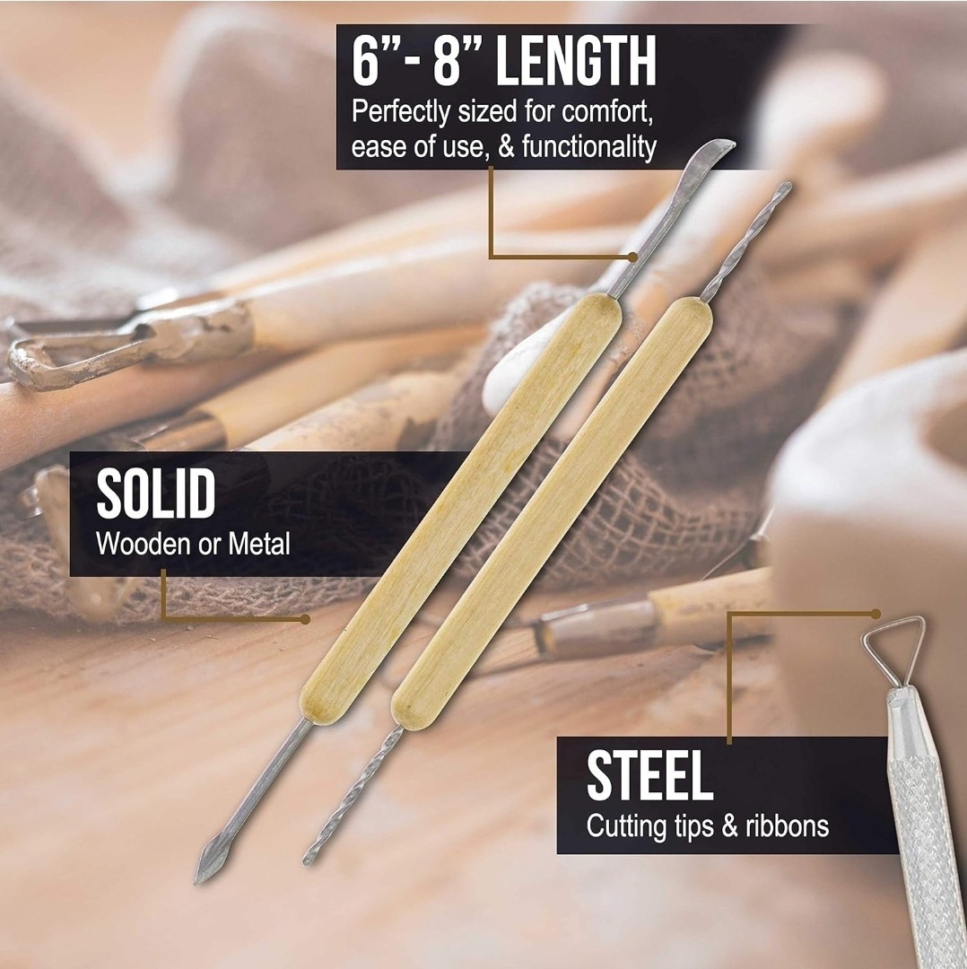 Pottery & Clay Tools Set (14-Piece) - U.S. Art Supply