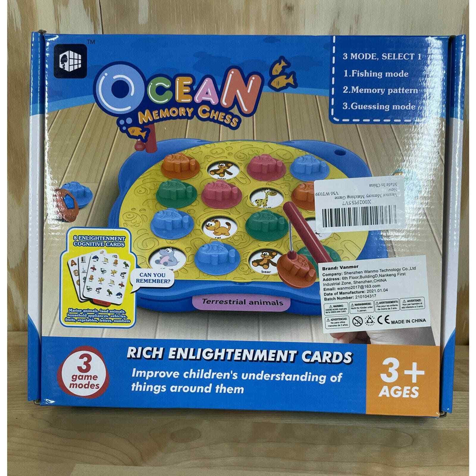 Ocean Memory Chess 3+ages 3 Kids Fun Game Modes