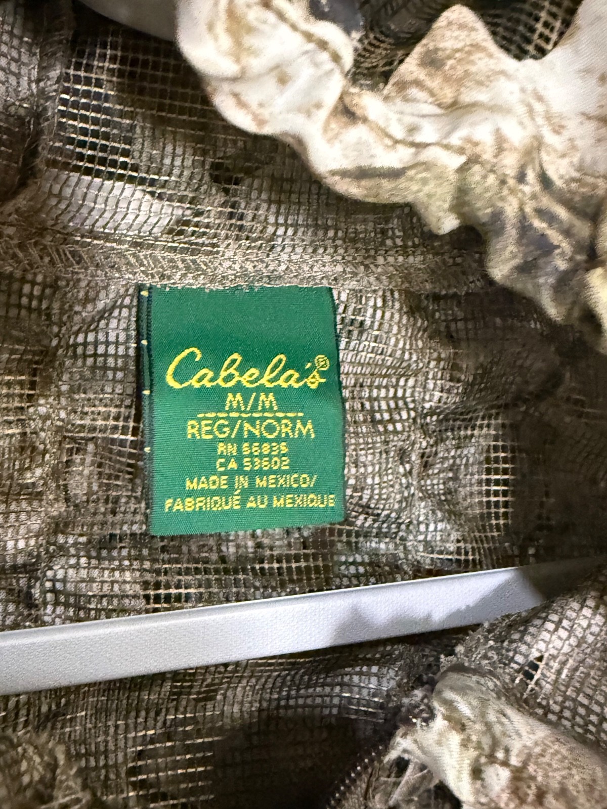 Cabela's Mesh Ghillie Long Pullover Jacket Mossy Oak Break-Up Camo Men's Medium