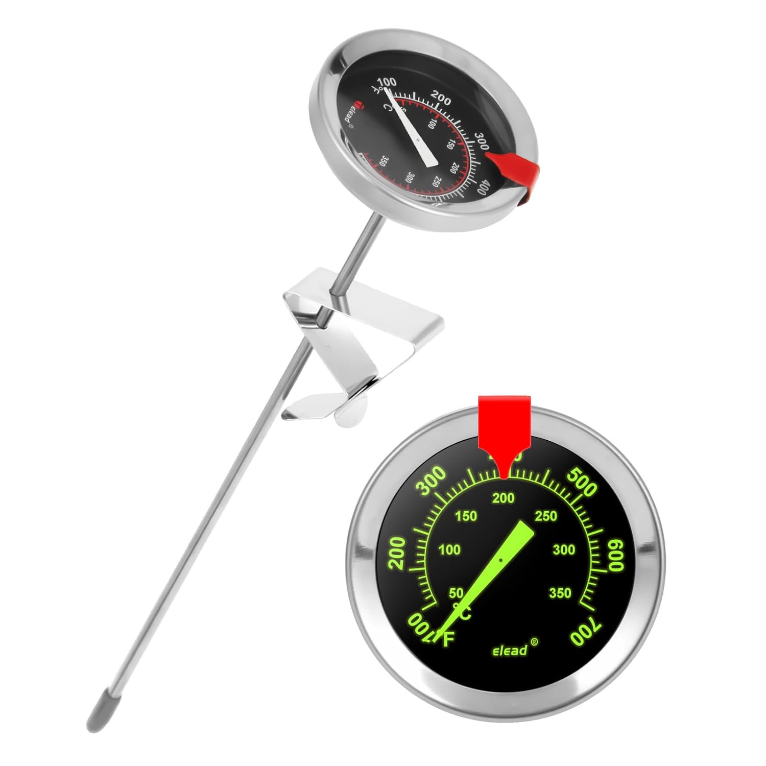 Glow-In-The-Dark Candy Thermometer Waterproof IP67-9" Deep Fry & Candy Thermomet