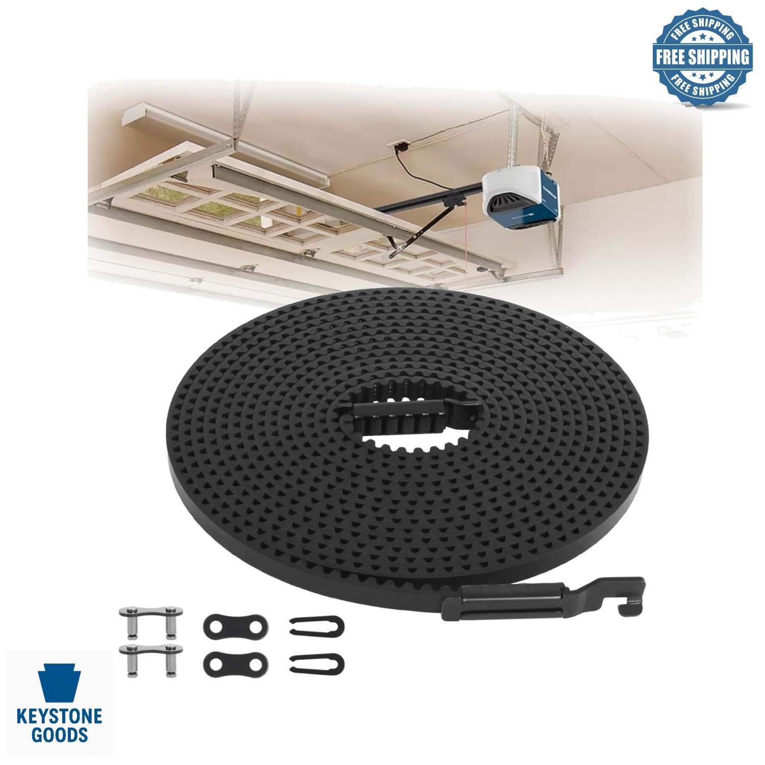 41AB050-2 Garage Door Drive Belt for 7ft Openers - Compatible with Chamberlai...