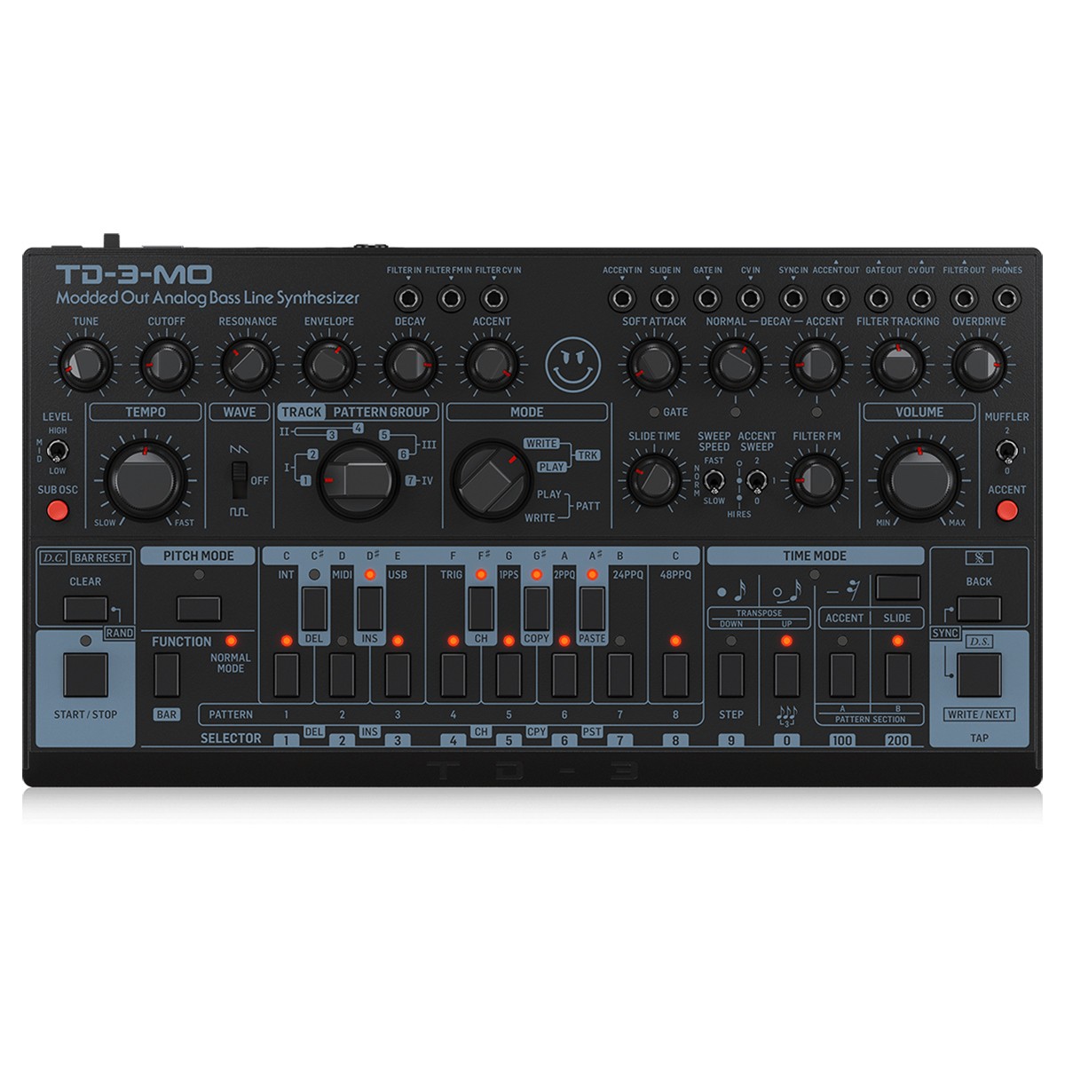 Behringer TD-3-MO Modded Out Analog Bass Line Synthesizer with VCO, VCF and VCA