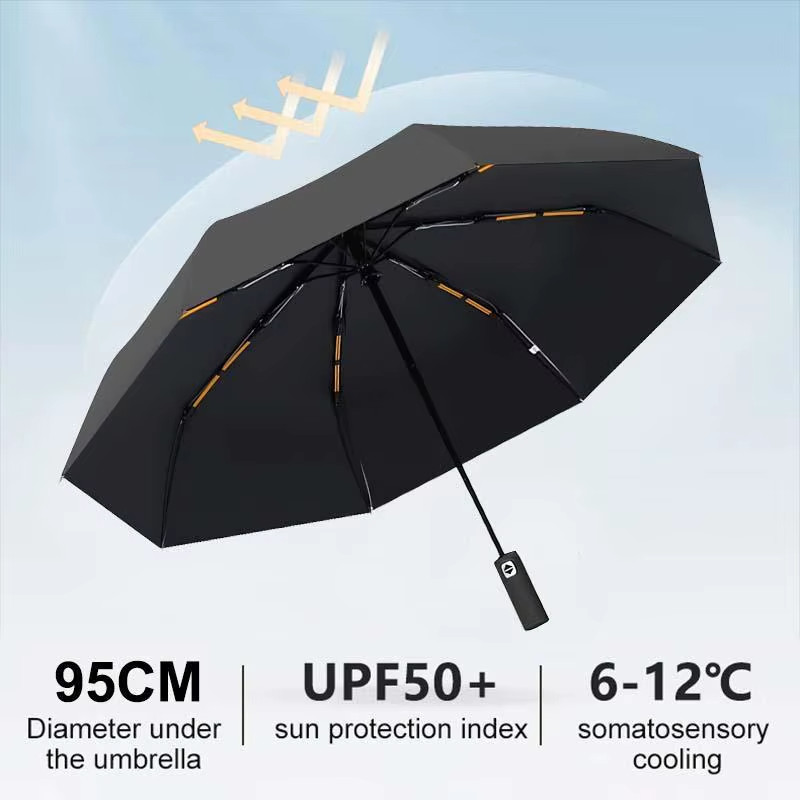 Automatic umbrella sunshade self-opening vinyl sunscreen UV protection folding