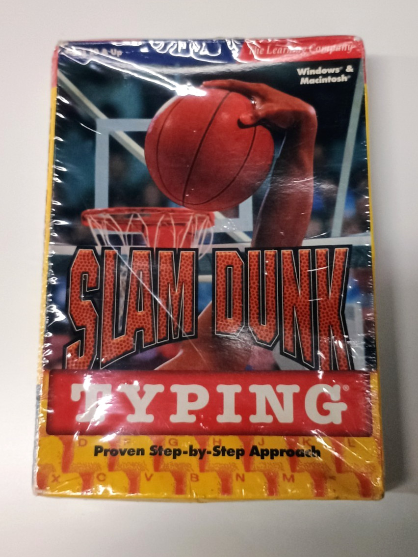 Slam Dunk Typing The Learning Company PC CD-ROM 1997 Sealed New Box Warped Box