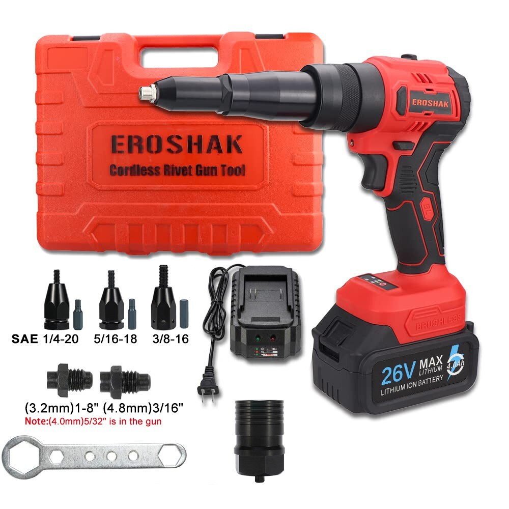 2 in 1 Cordless Electric Riveting Nut Gun Electric Rivnut Gun Pop Riveting Tool