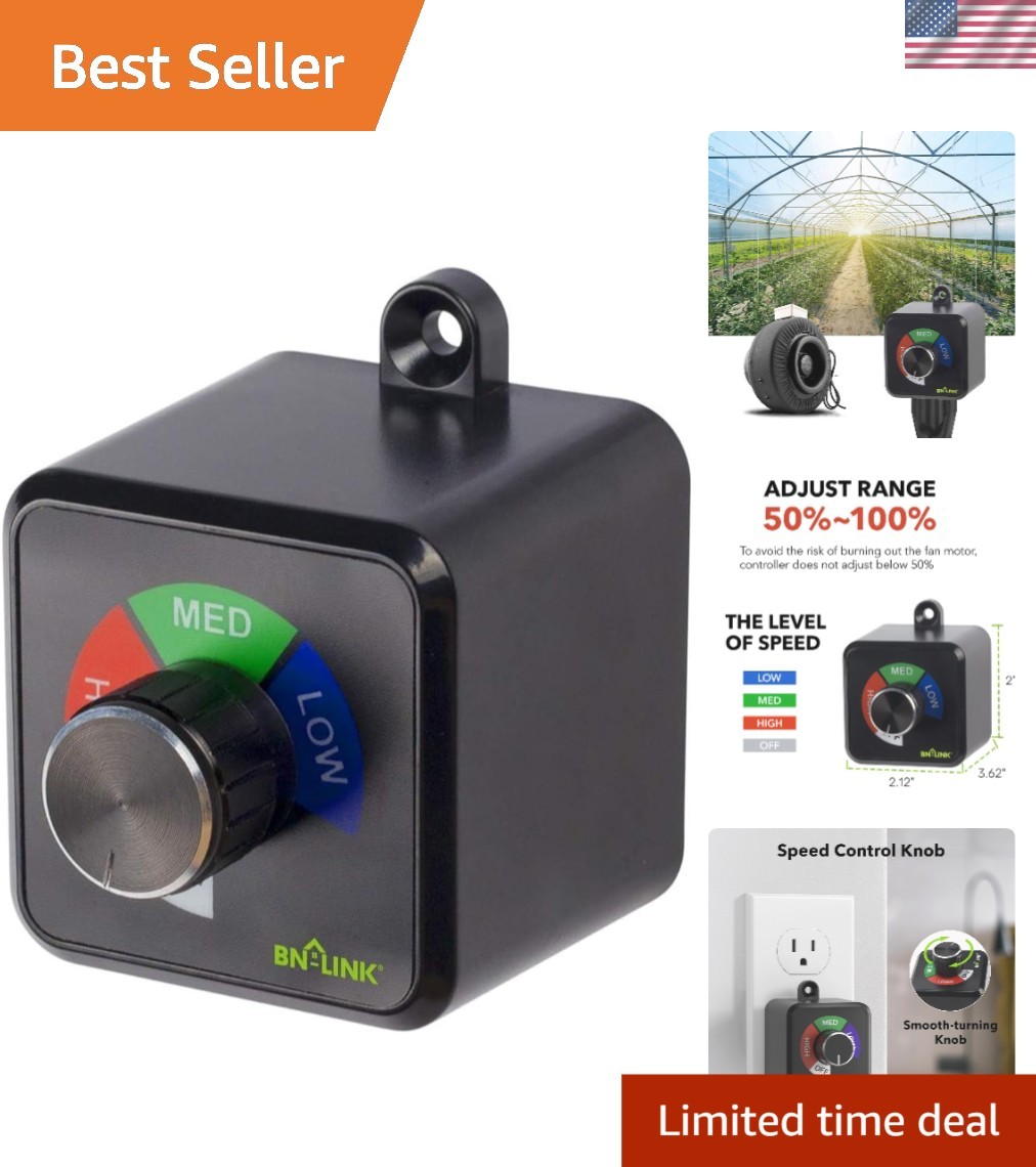 Cordless 3-Speed Controller for Fans - Safe & Compact Design for Easy Operation