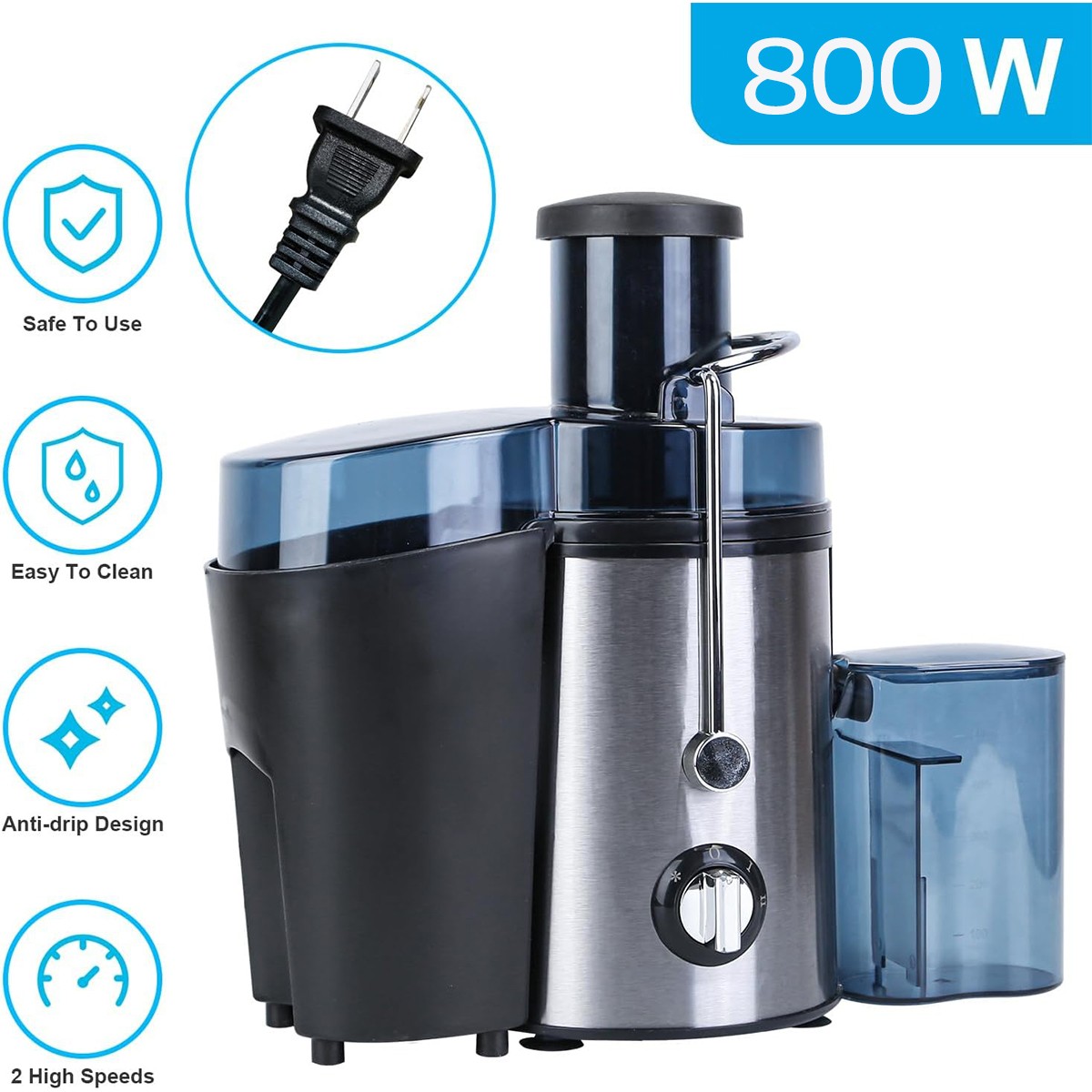 Boyuevi 800W Electric Juicer Fruit Vegetable Blender Extractor Citrus Machine
