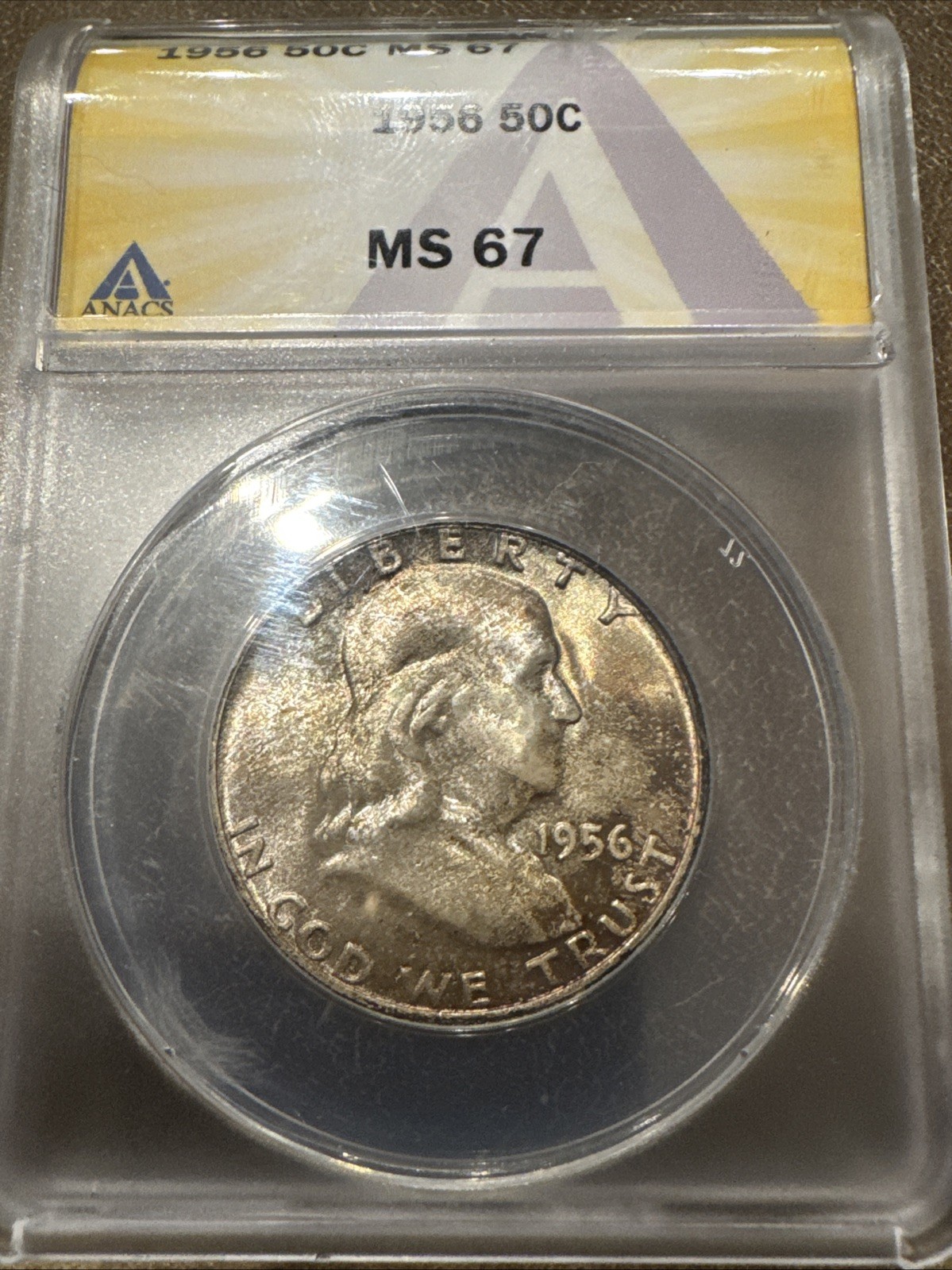 1956 Franklyn Half Dollar ANACS MS67