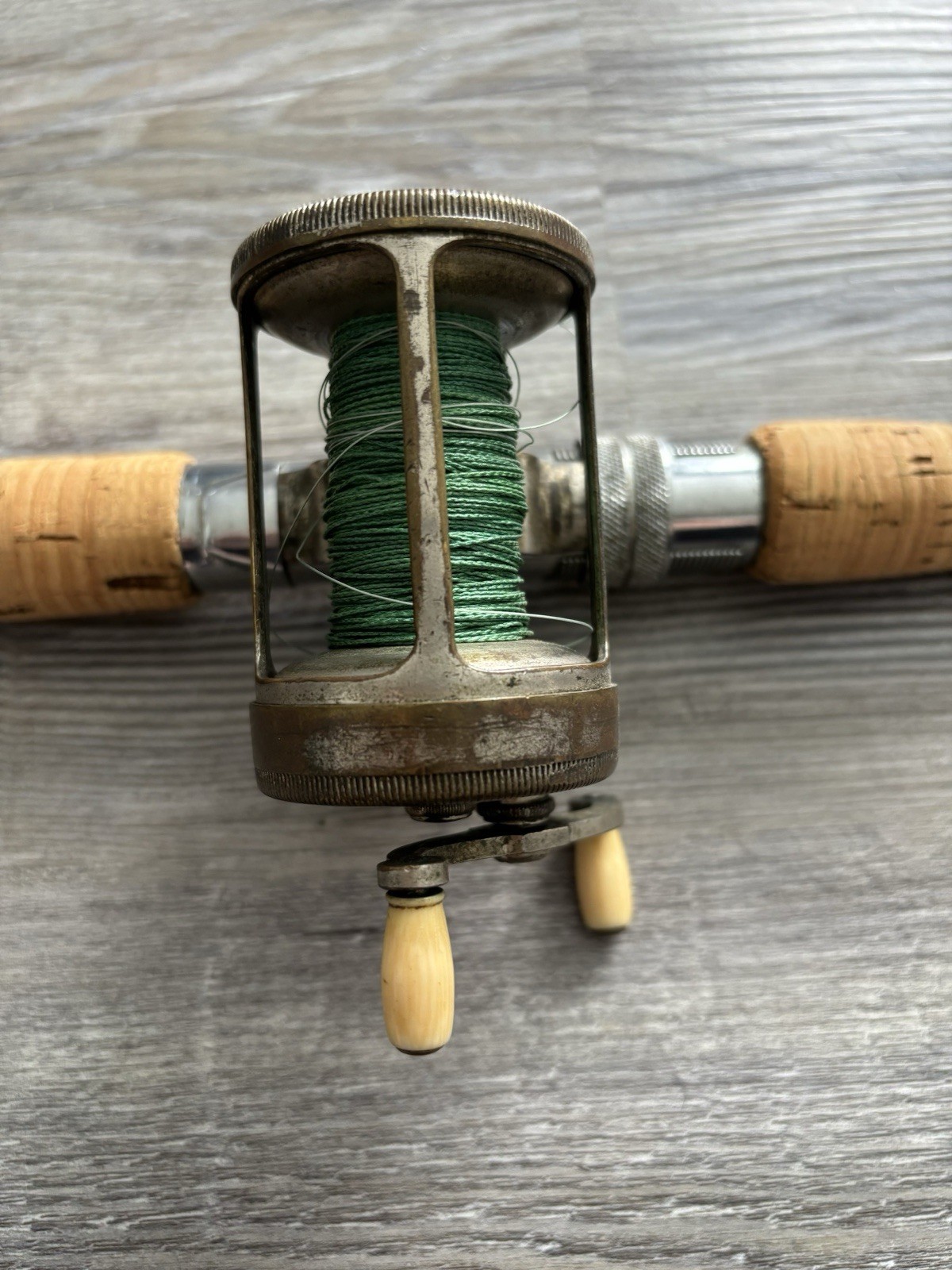 Vintage Winchester 4350 Bait Casting Reel on Custom Made Bamboo Casting Rod