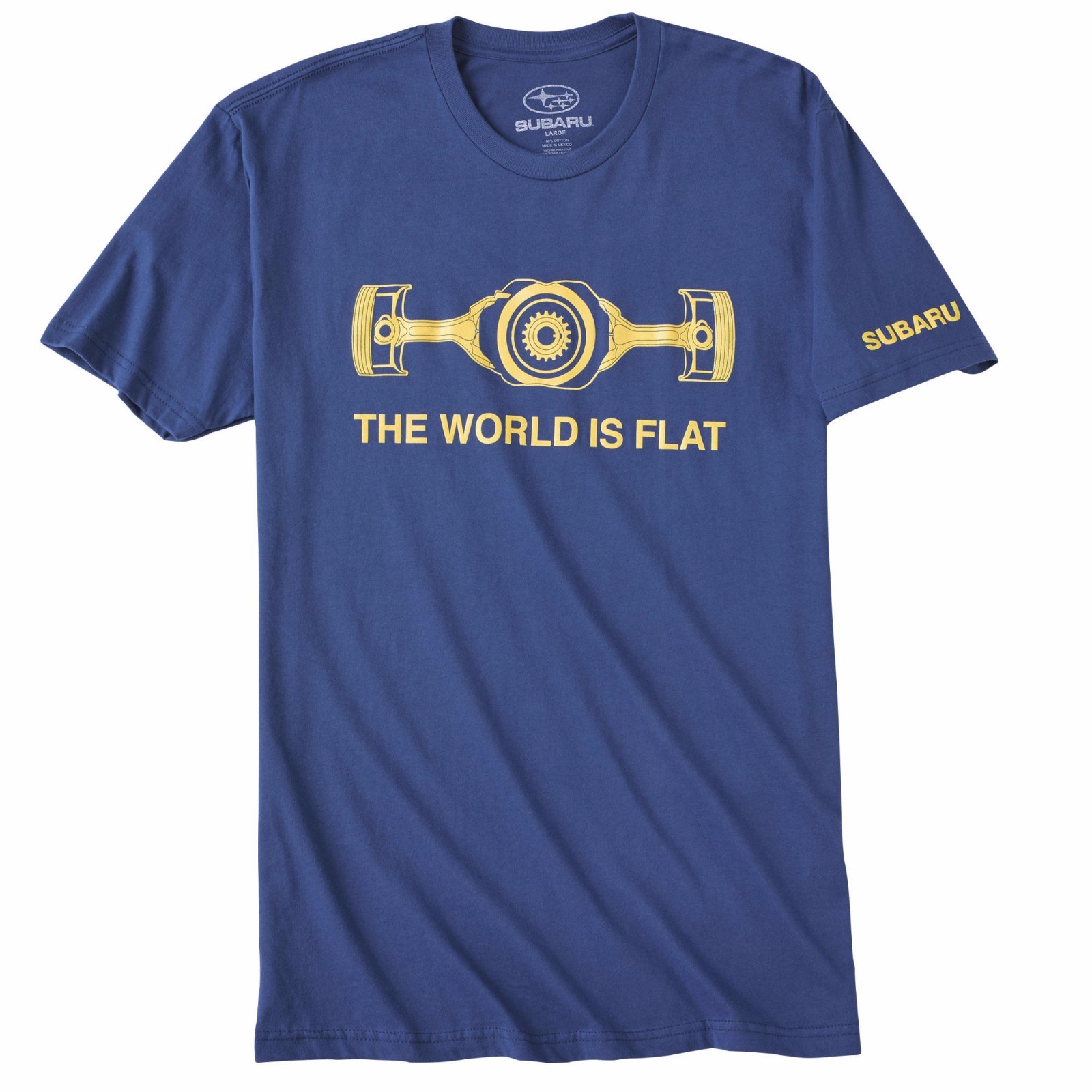 Subaru Official  " The World is FLAT " T Tee Shirt Impreza Sti WRX BOXER JDM NEW