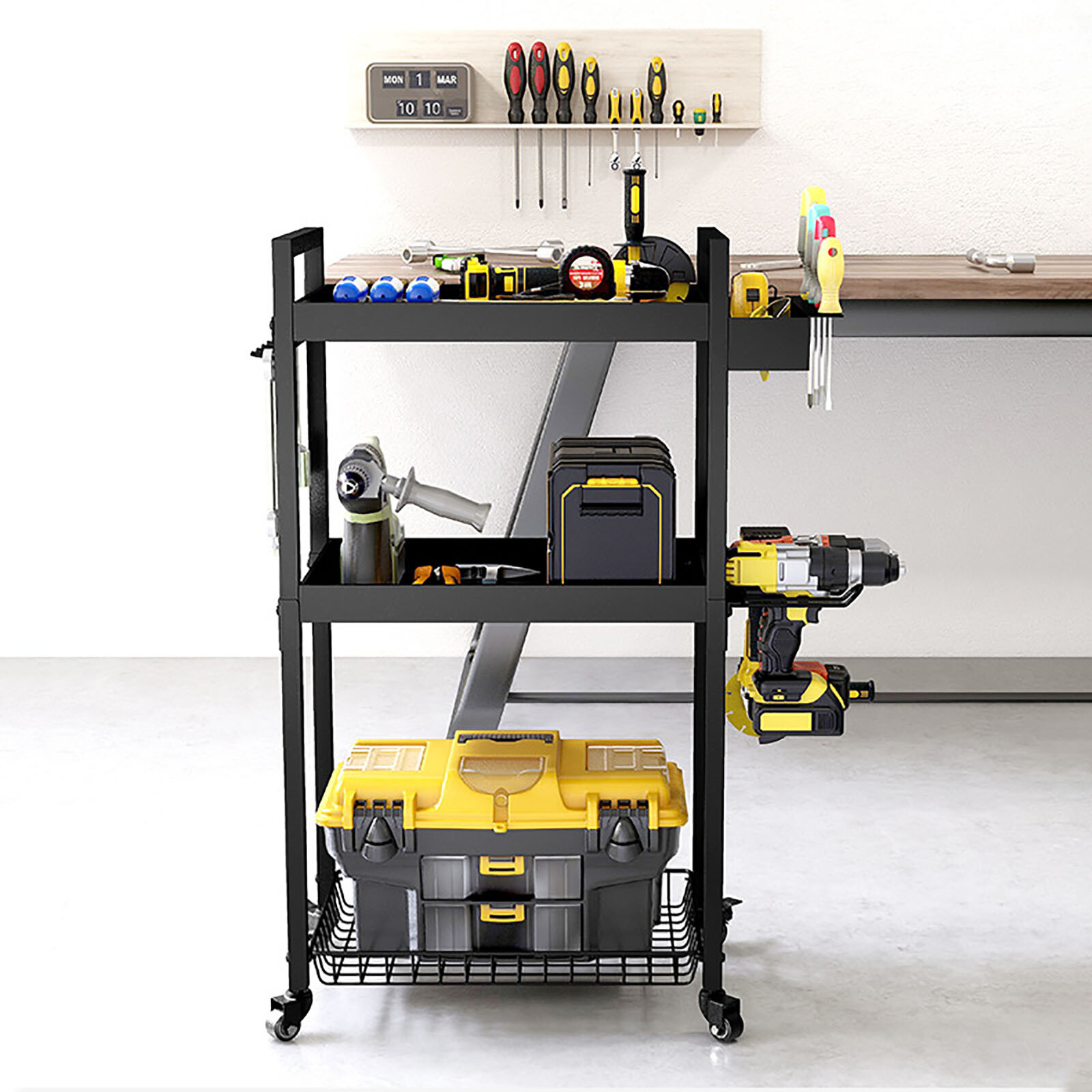 Power Tool Organizer Tool Organizer with Wheels Power Tool Storage Cart