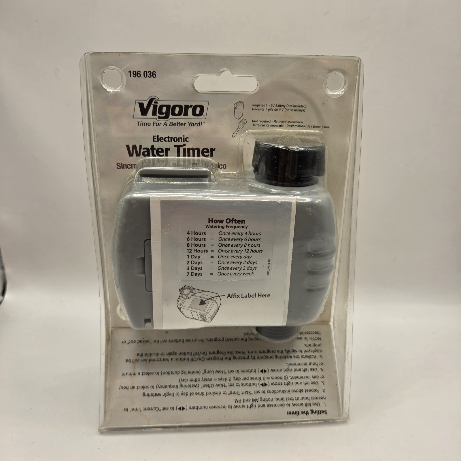 NEW Vigoro Electronic Water Timer Wireless Irrigation Sprinkler Hose Controller