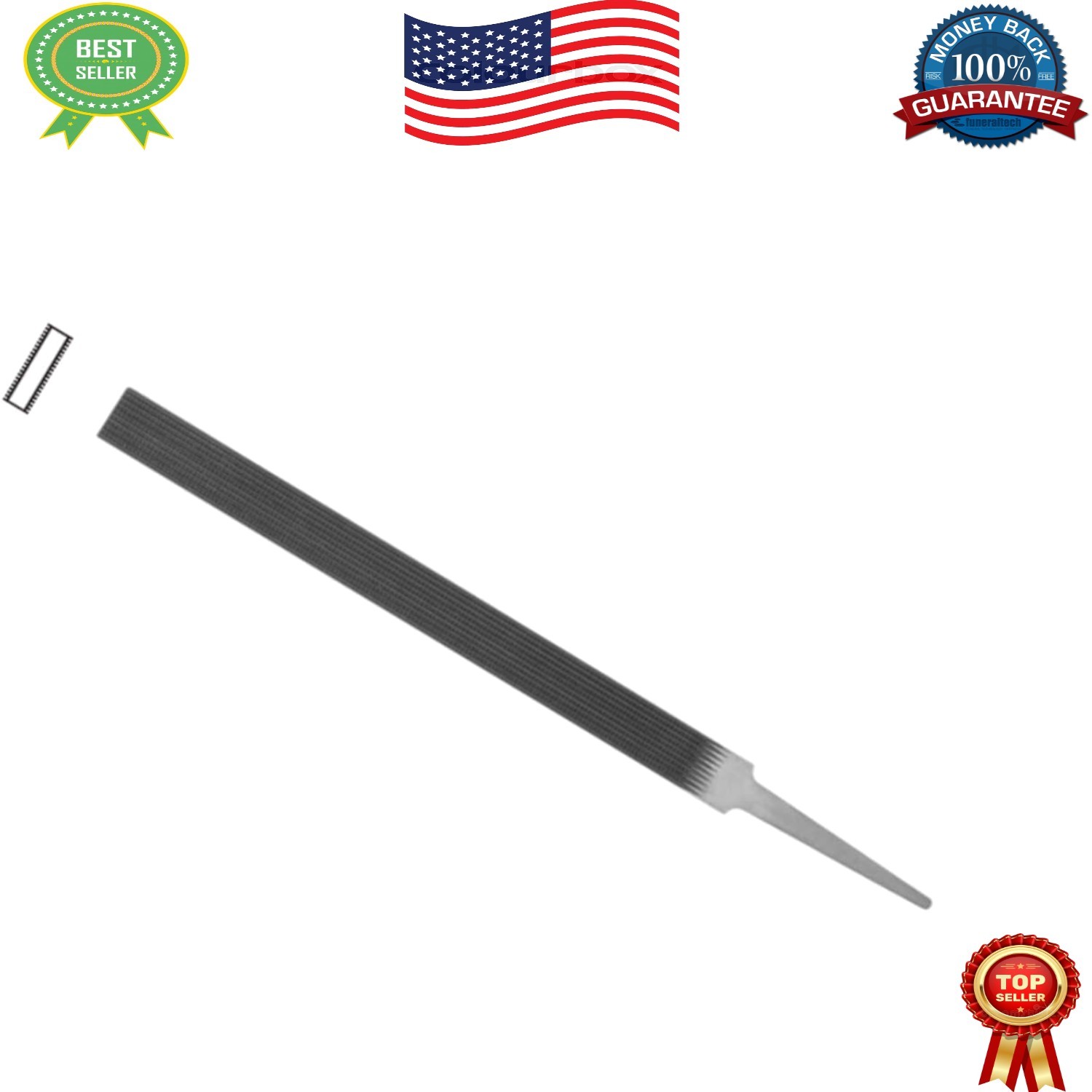 Lightweight Swiss 6-Inch Checkering-Pillar File - Perfect for Crafting Knives