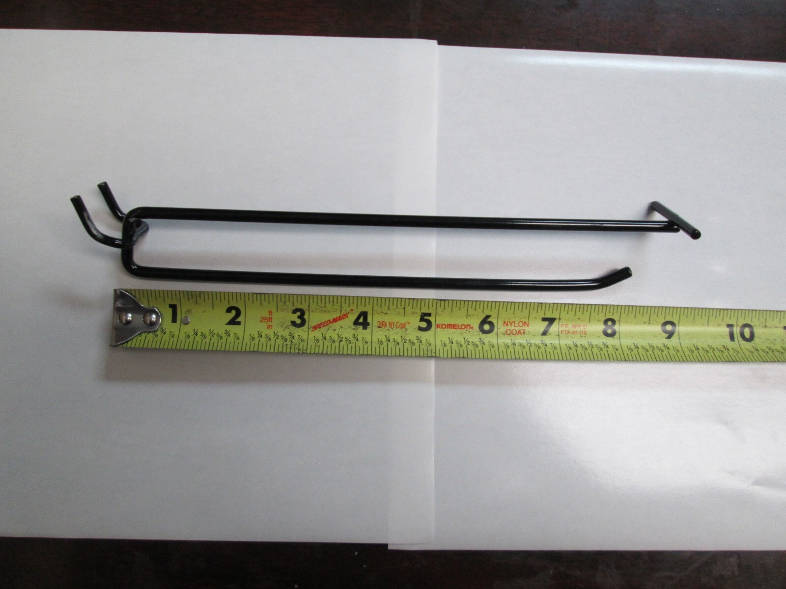 Trion FSAWM48  Black Wire Peg Hooks - 8"L