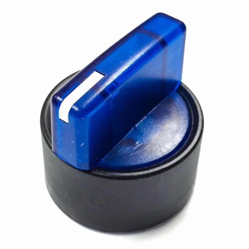 Allen-Bradley 800EP-ALS6 Blue Illuminated Selector Knob, 22.5mm