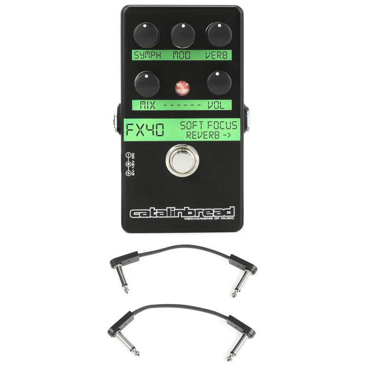 Catalinbread Soft Focus Shoegaze Reverb Pedal with EBS Patch Cables