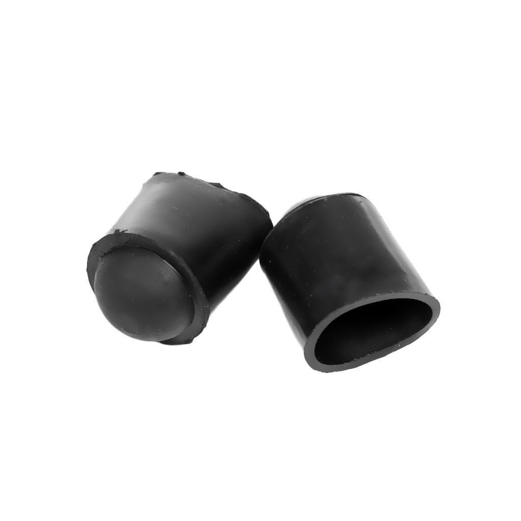 2 Pieces Billiards Pool Cue Bottom Protectors Rubber Covers