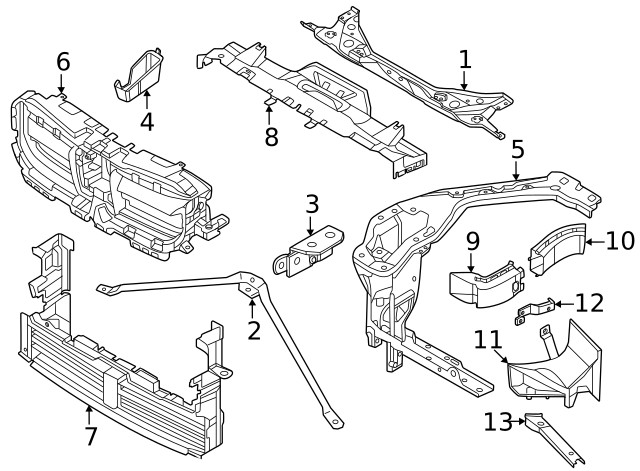 Genuine BMW Support Brace Bracket 51-64-9-883-577