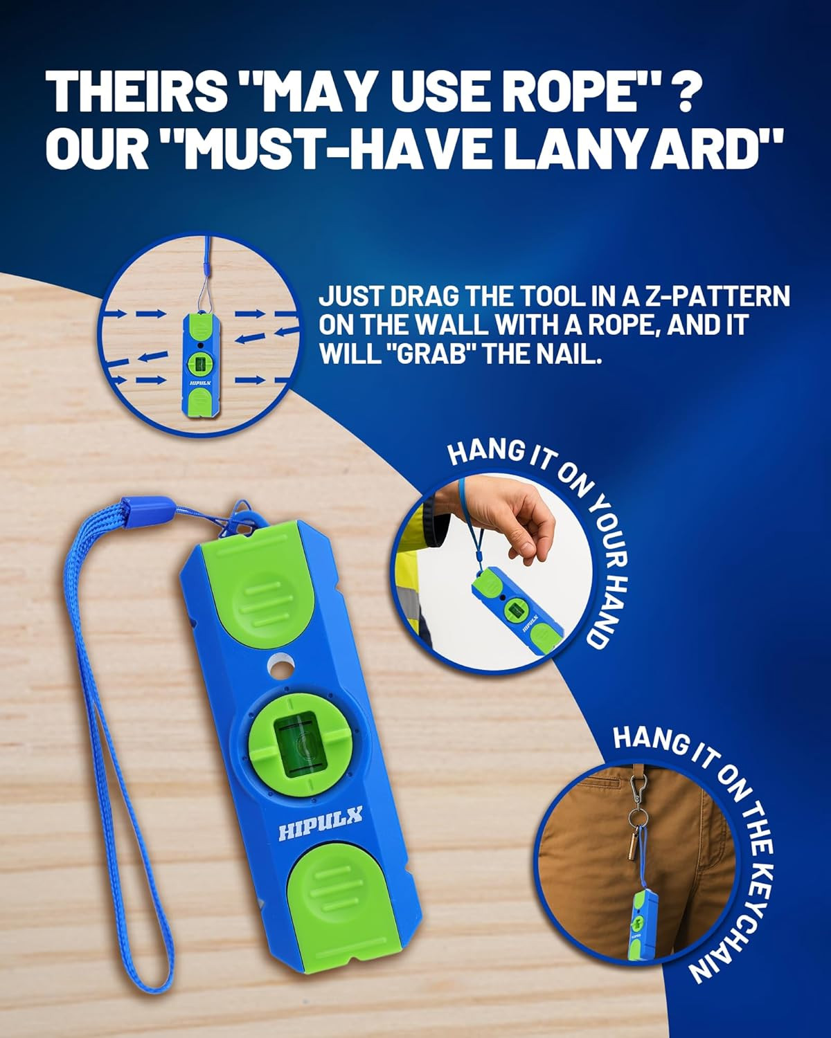 Magnetic Stud Finder with 360° Level - Professional Grade Wall Scanner with Extr