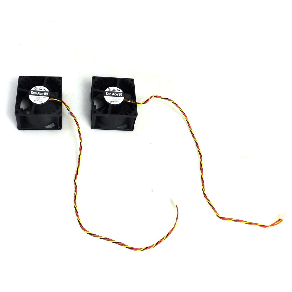 (Lot of 2) Sanyo Denki San Ace 80 9G0812P1K10 DC Fans 3.15" x 1.5" 12V 1.8A
