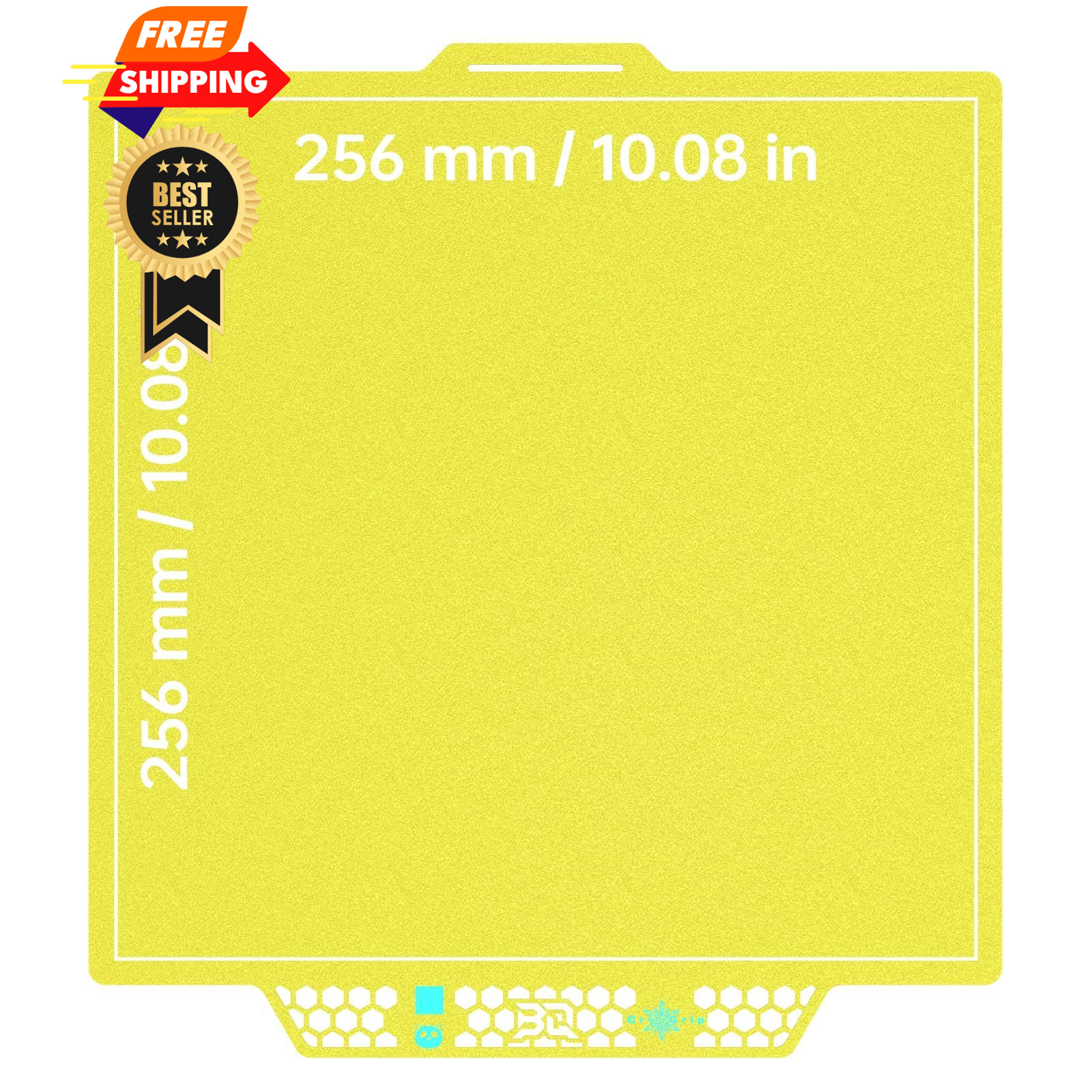 BIQU CryoGrip Pro Glacier Build Plate for Bambu-Lab 257*257MM, Glacier-Yellow