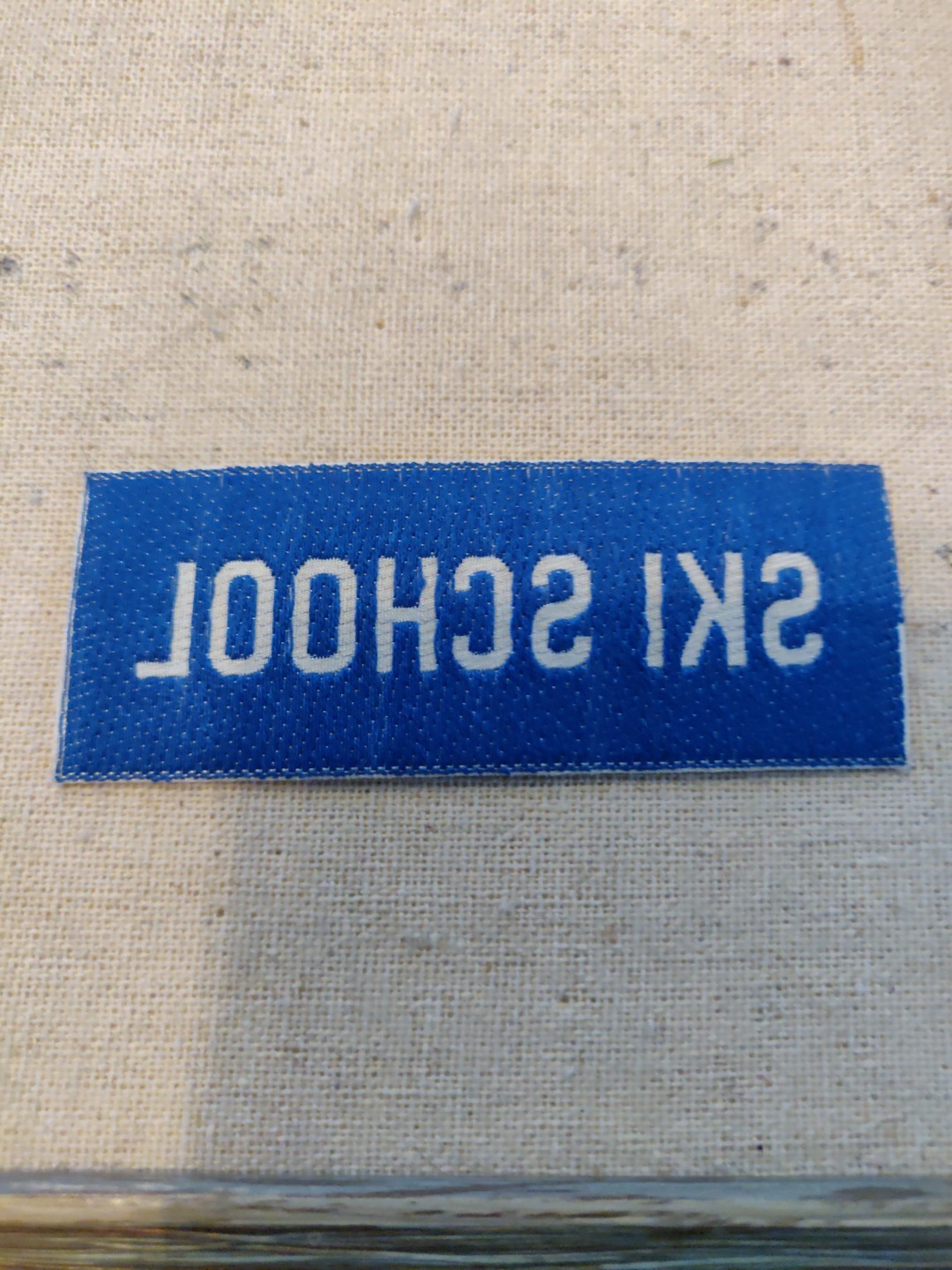 Vintage EMBROIDERED PATCH Ski School. New.