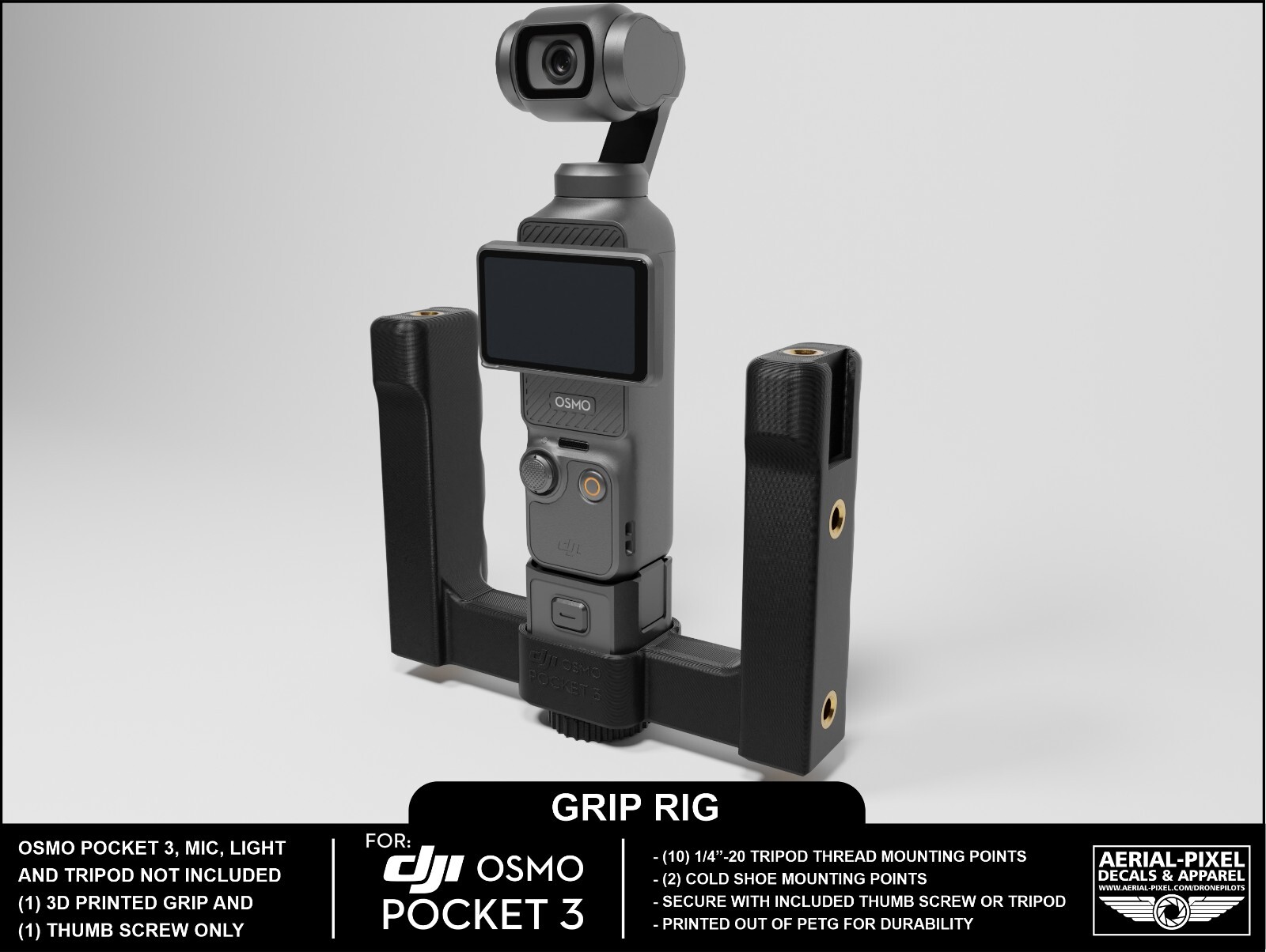 DJI OSMO Pocket 3 Grip Rig (Other Accessories Not Included)