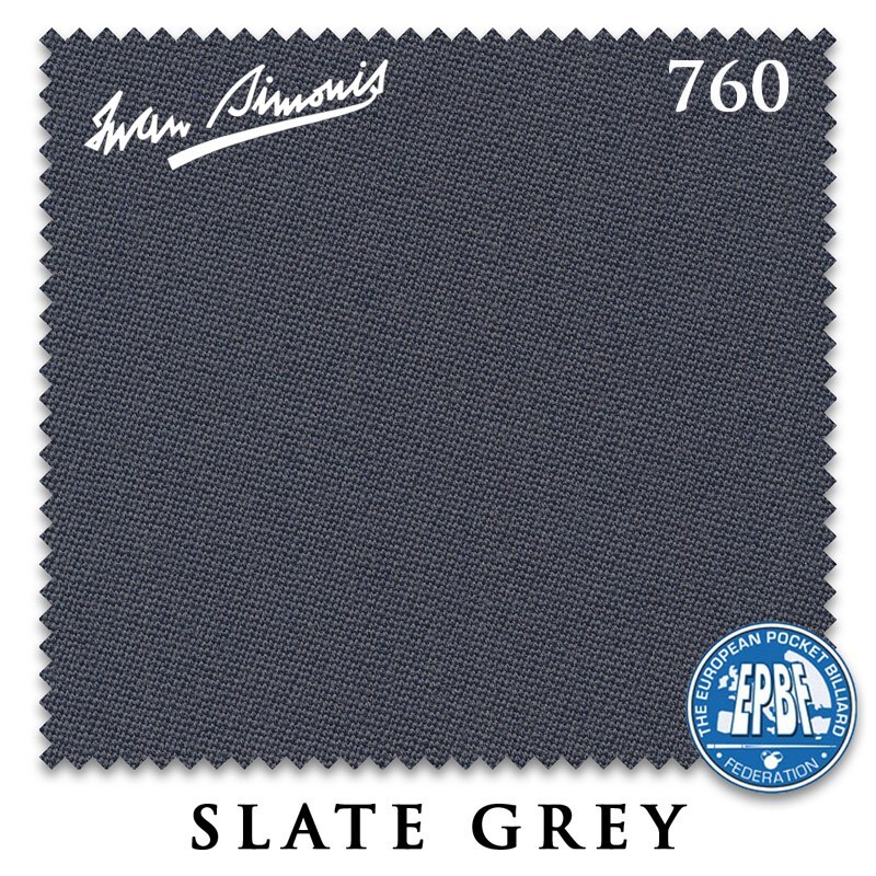 8' Simonis 760 Pool Billiard Table Cloth - Slate Grey - AUTHORIZED DEALER