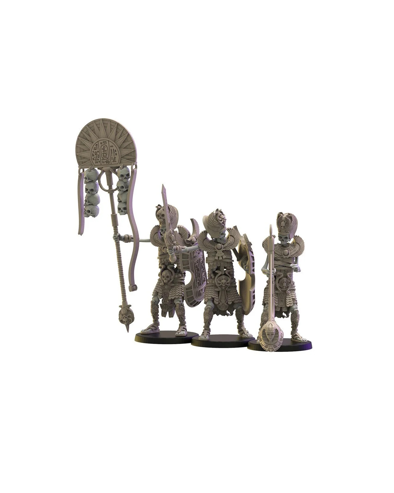 Amun-Re Guard Command Group - Resin Tabletop Miniature