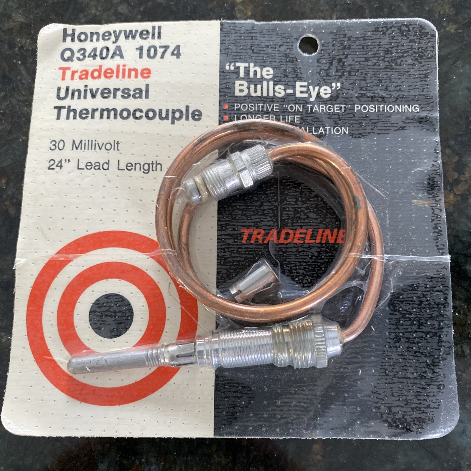 NOS Gas Furnace Water Heater 24" Thermocouple Tradeline Honeywell Q340A1074