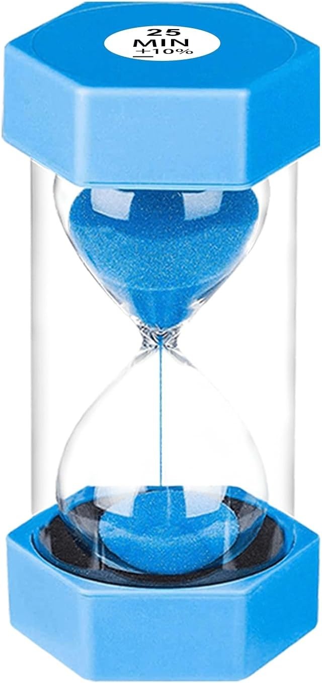 Unbreakable 25-Minute Sand Timer – Perfect for Kids' Game Time and Learning