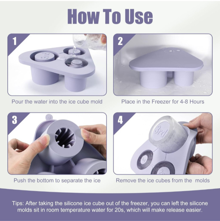 YIOYULEN Silicone Ice Cube Tray for Stanley Cups