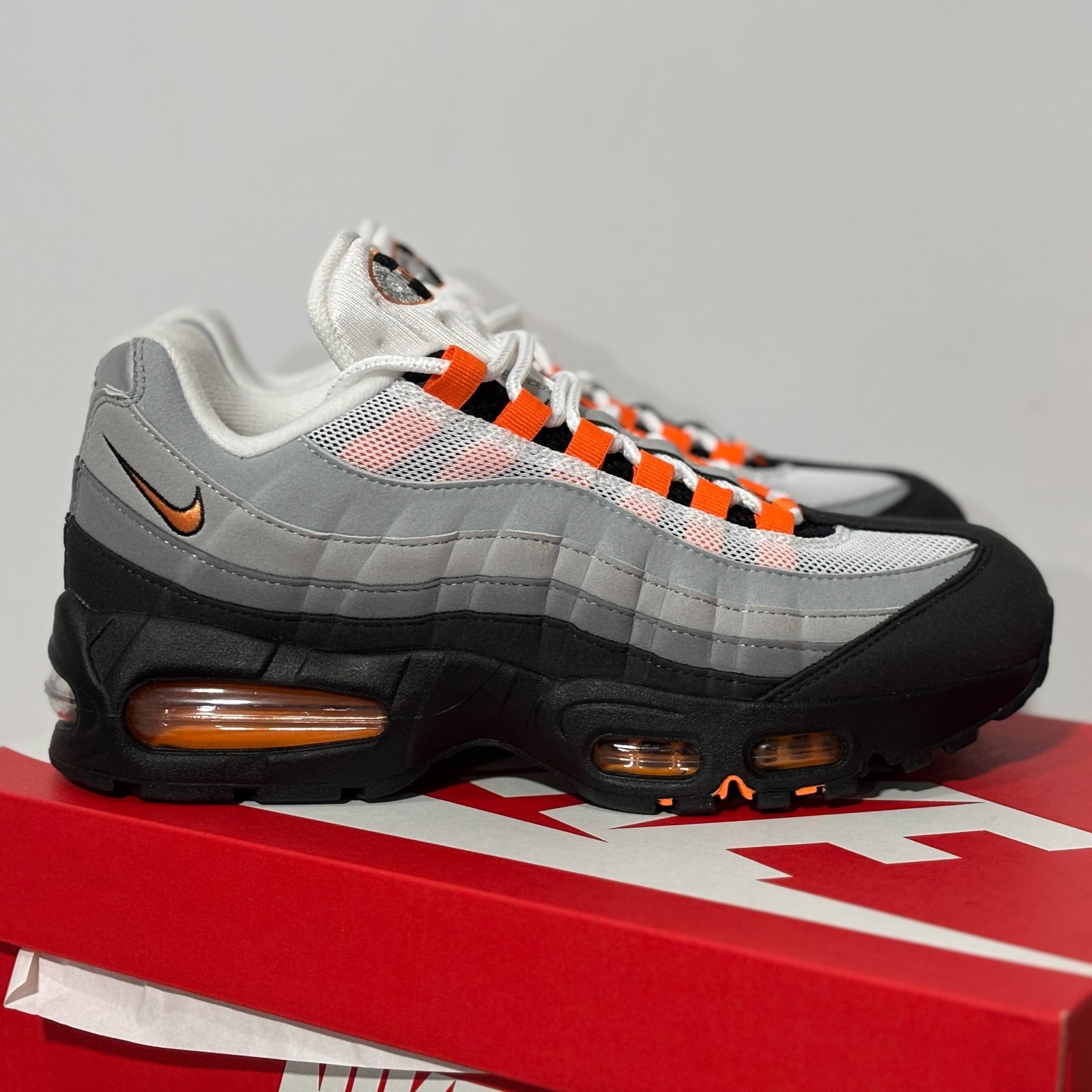 New Men's Nike Air Max 95 ComfortGrey-Orange Running Shoes"HM4740-101"