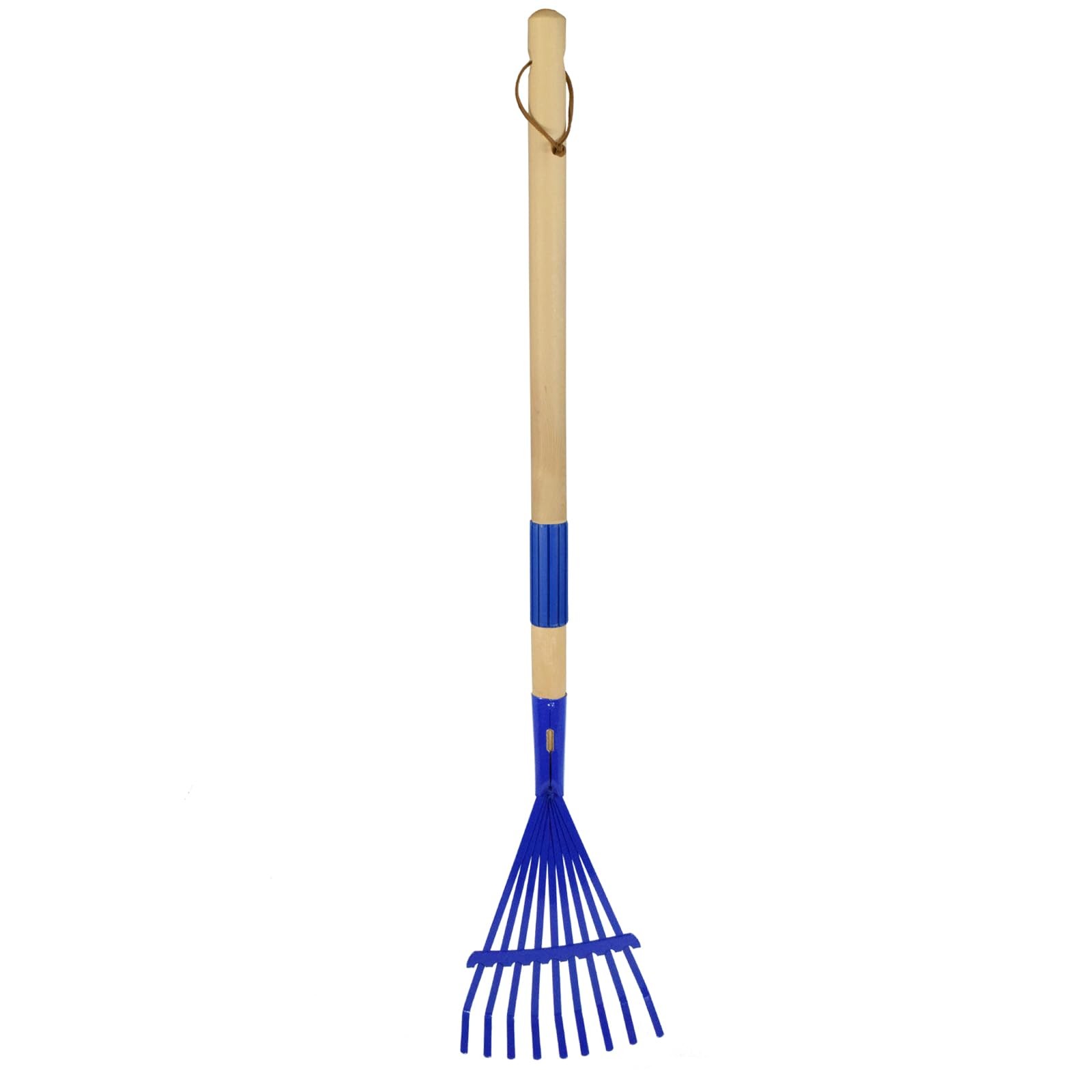 Xifando Kids Leaf Rake-Small Wooden Handle Leaf Rake with Metal Tines, 27inch...