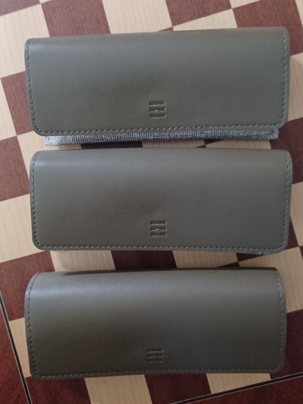 3 Tweed Protective Eyeglass Cases. 6.25 inches long. New in Box. 3 Included