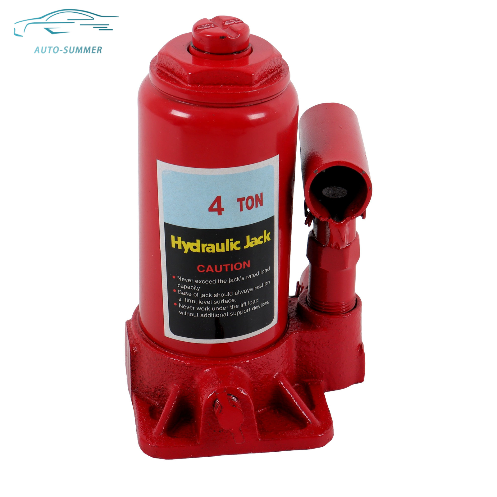 Red 6Ton Welded Portable Bottle Jack Heavy Duty Car Lift Repair Tool