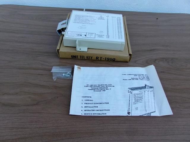 VINTAGE TONE-COMMANDER UNIT TEL KEY RT-1900 ROTARY DIAL INTERCOM SYSTEM NOS