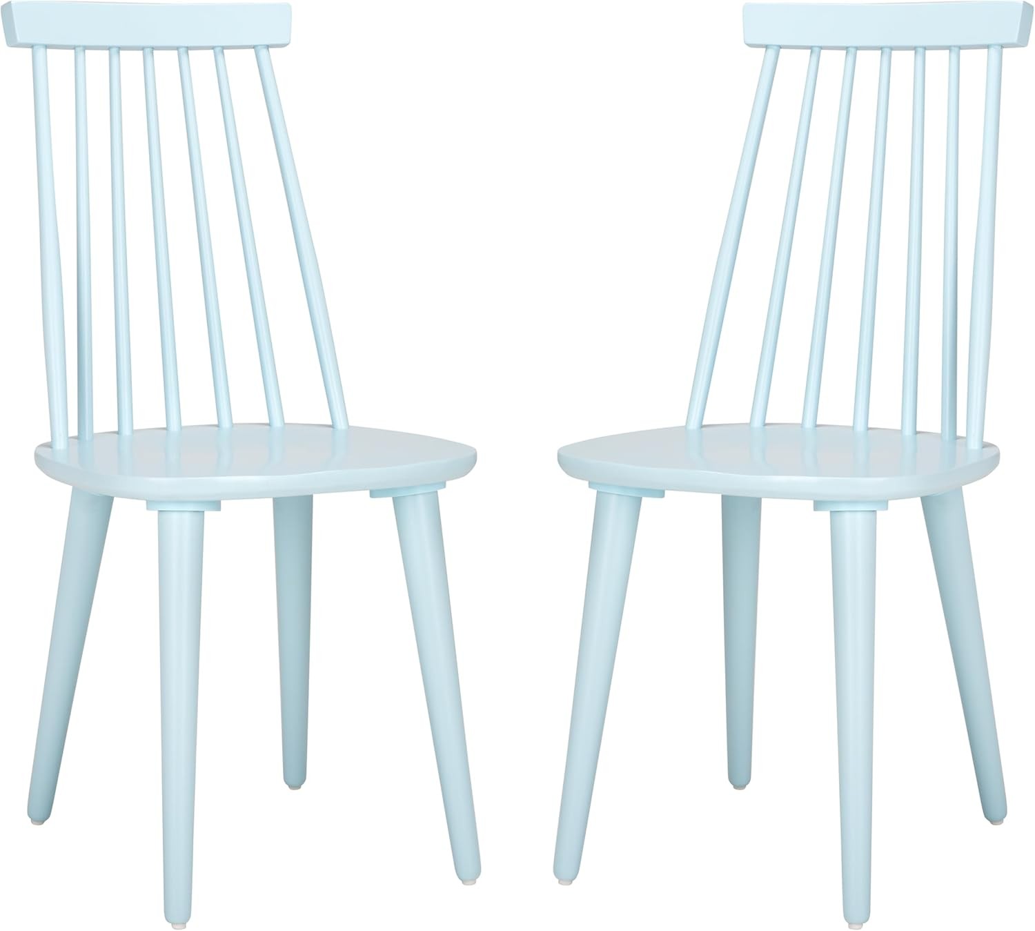 American Homes Collection Burris Country Farmhouse Natural & White Spindle Side