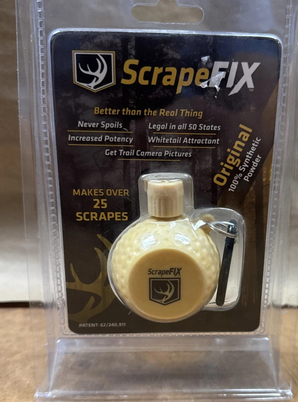 Scrape Fix Original 100% Synthetic Formula Deer Hunting Scent Yellow New Sealed