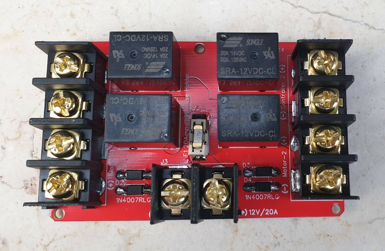 12V 20A Dual Channel Relay Module Solar PV Panel Sun Tracking Control Board DIY