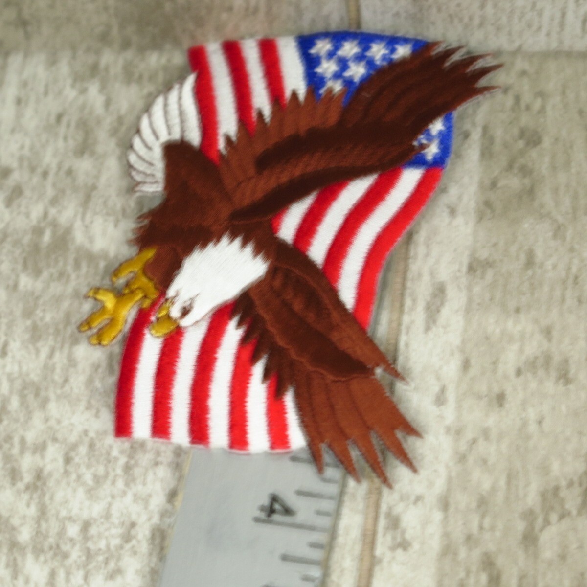 United States Flag and Eagle 3 5/8" Embroidered Patch