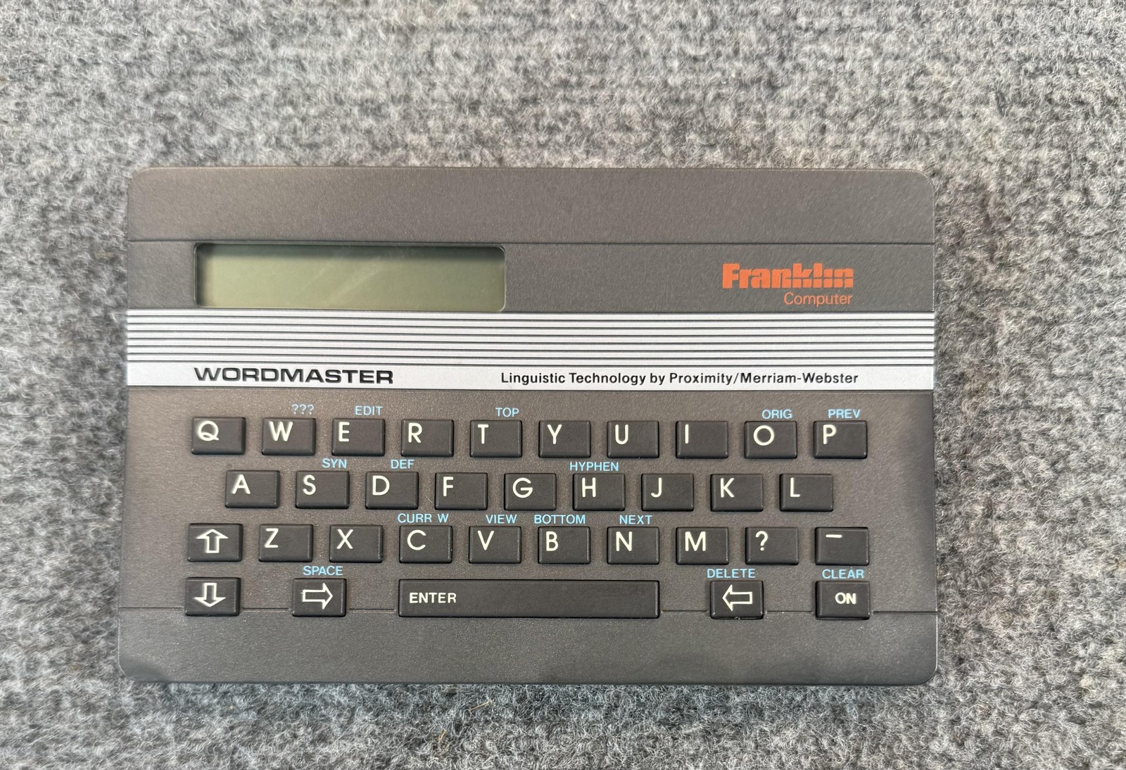 Vintage Franklin Wordmaster WM-1000 Gray Pocket Computer Electronic Dictionary