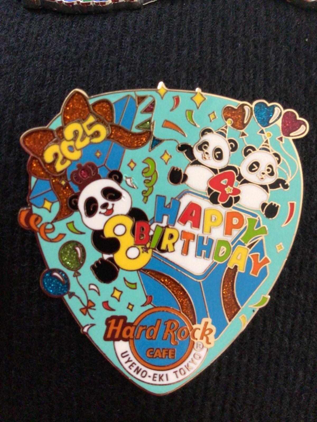 HRC Hard Rock Cafe Uyeno-Eki Tokyo Birthday Pandas Pin 2025, LE 600