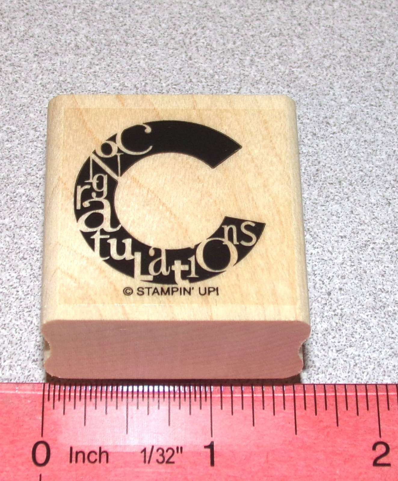 Congratulations Rubber Stamp Single Design by Stampin Up Eight Great Greetings