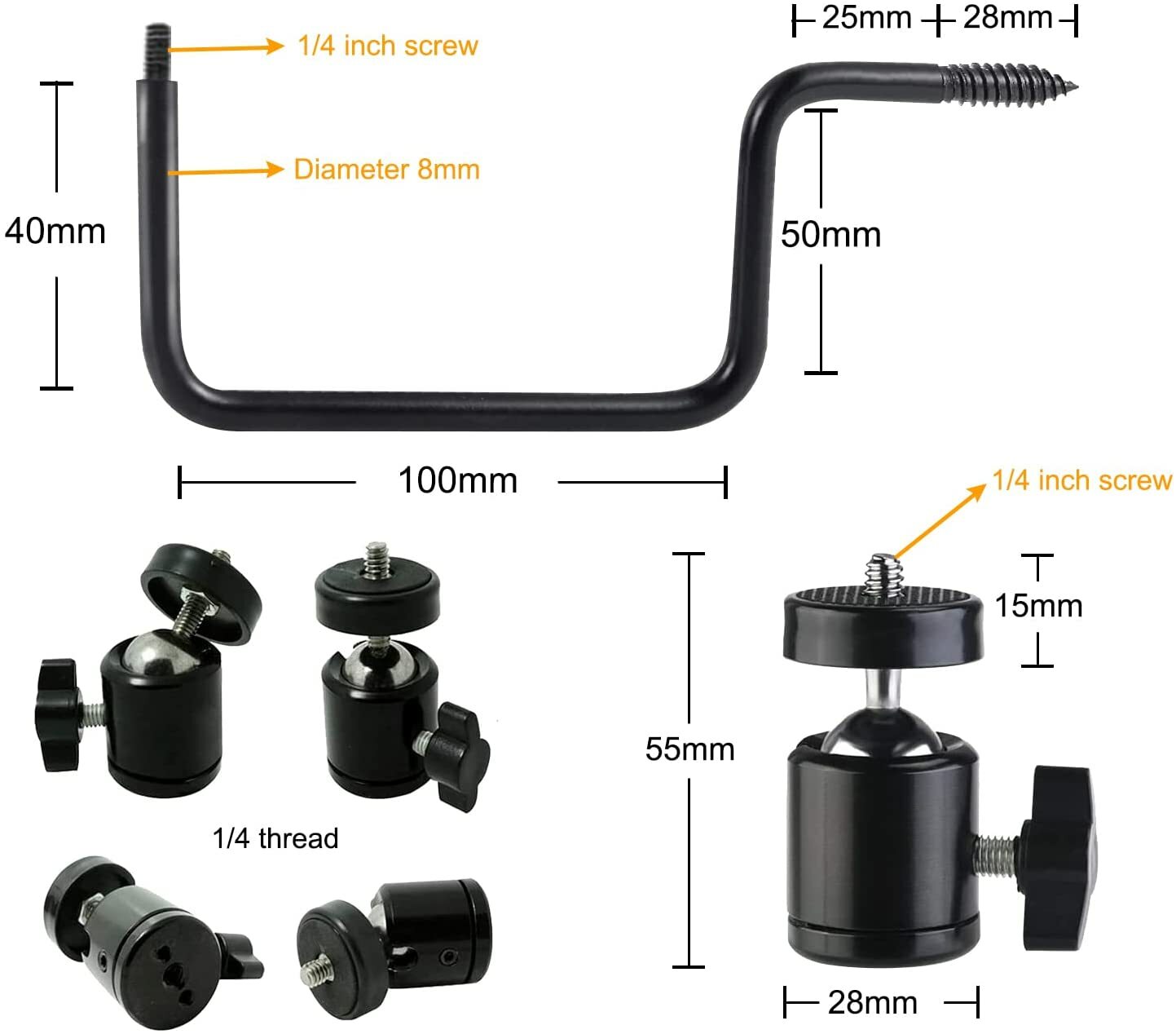 4 Pack Game & Trail Camera Tree Mount Holder Hunting Camera Mounting Bracket