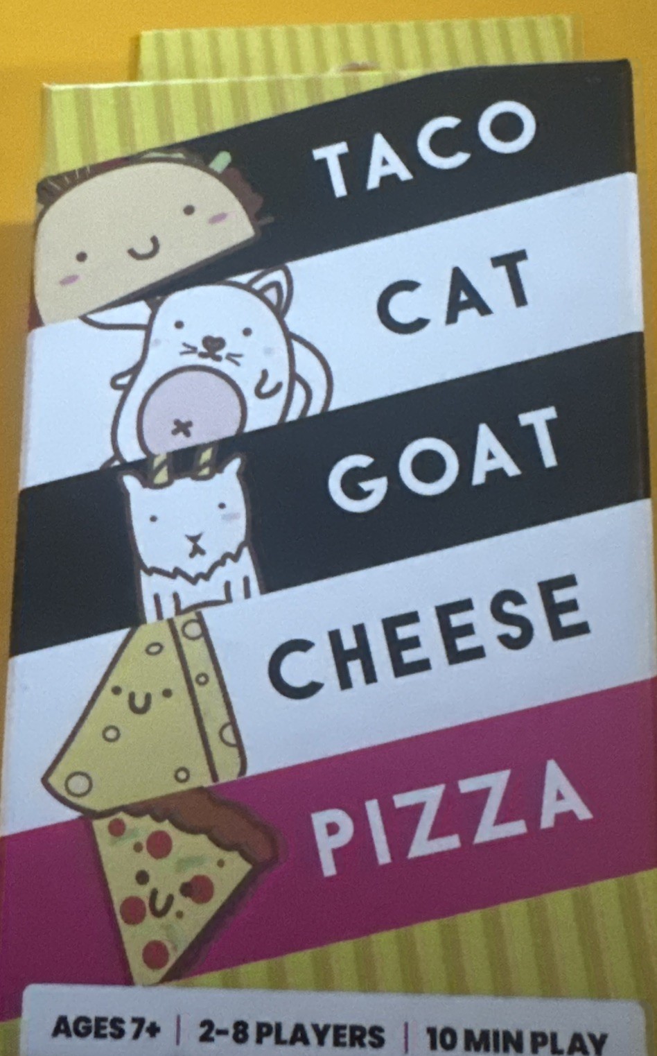 Taco Cat Goat Cheese Pizza Card Game 2022 Family Fun Ages 8+ Players 2-8
