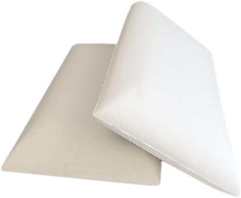Cream or Beige Colored Standard/Queen Solid Memory Foam Bed Pillows with Case