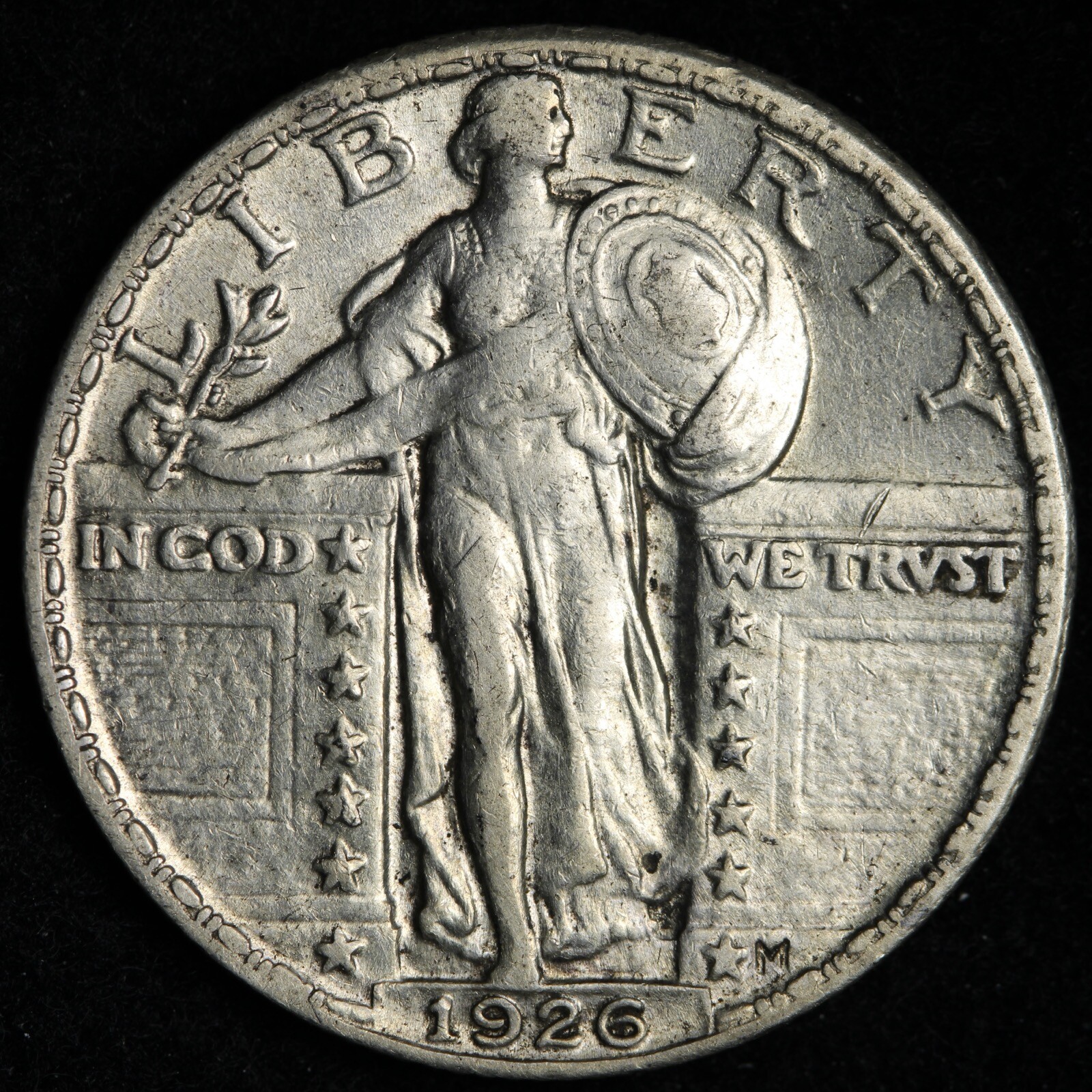 1926 Standing Liberty Silver Quarter CHOICE AU+ E309 ADBC